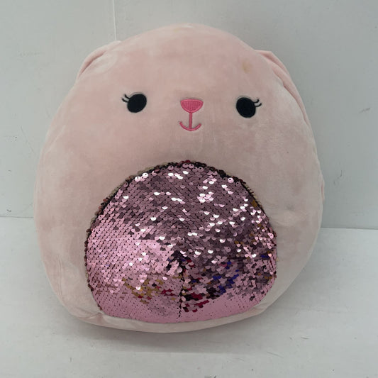 Squishmallow Pink Sequin Cat Stuffed Animal Plush Toys & Hobbies - Warehouse Toys