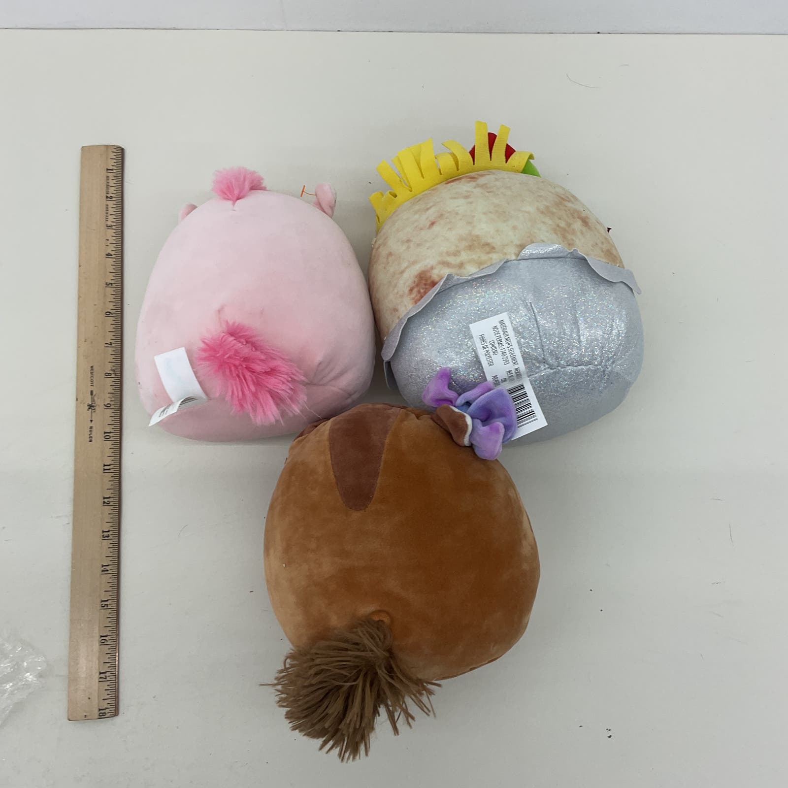 Squishmallows LOT Brown Horse Pink Unicorn Beige Burrito Character Plush Dolls - Warehouse Toys