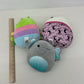 Squishmallows Mixed LOT Rainbow Worm Gray Elephant Pink Sleepy Cat Plush Toys - Warehouse Toys