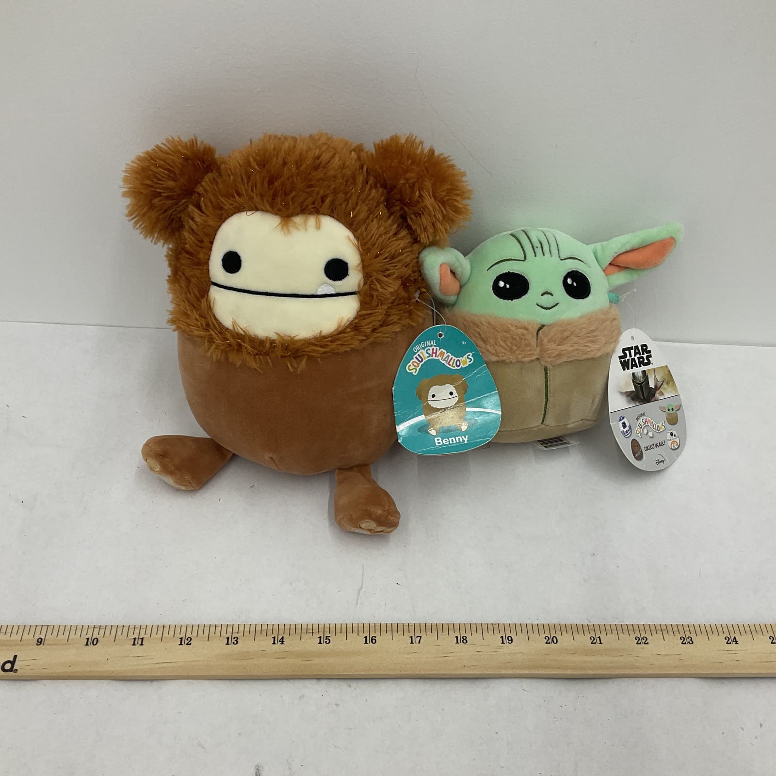 Squishmallows Multicolor Stuffed Animal Benny Grogu Baby Yoda Star Wars - Warehouse Toys