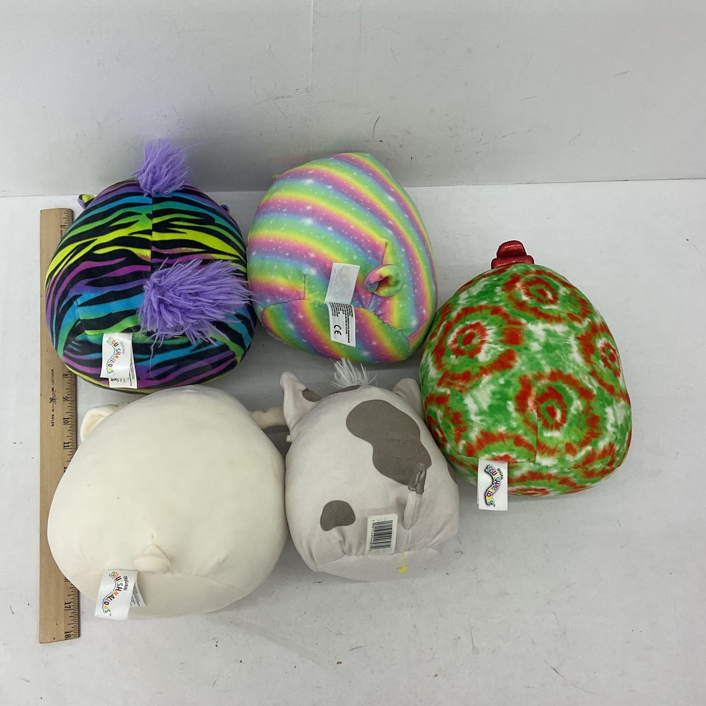 Squishmallows Multicolor Stuffed Animal Plush Lot Zebra Pig - Warehouse Toys