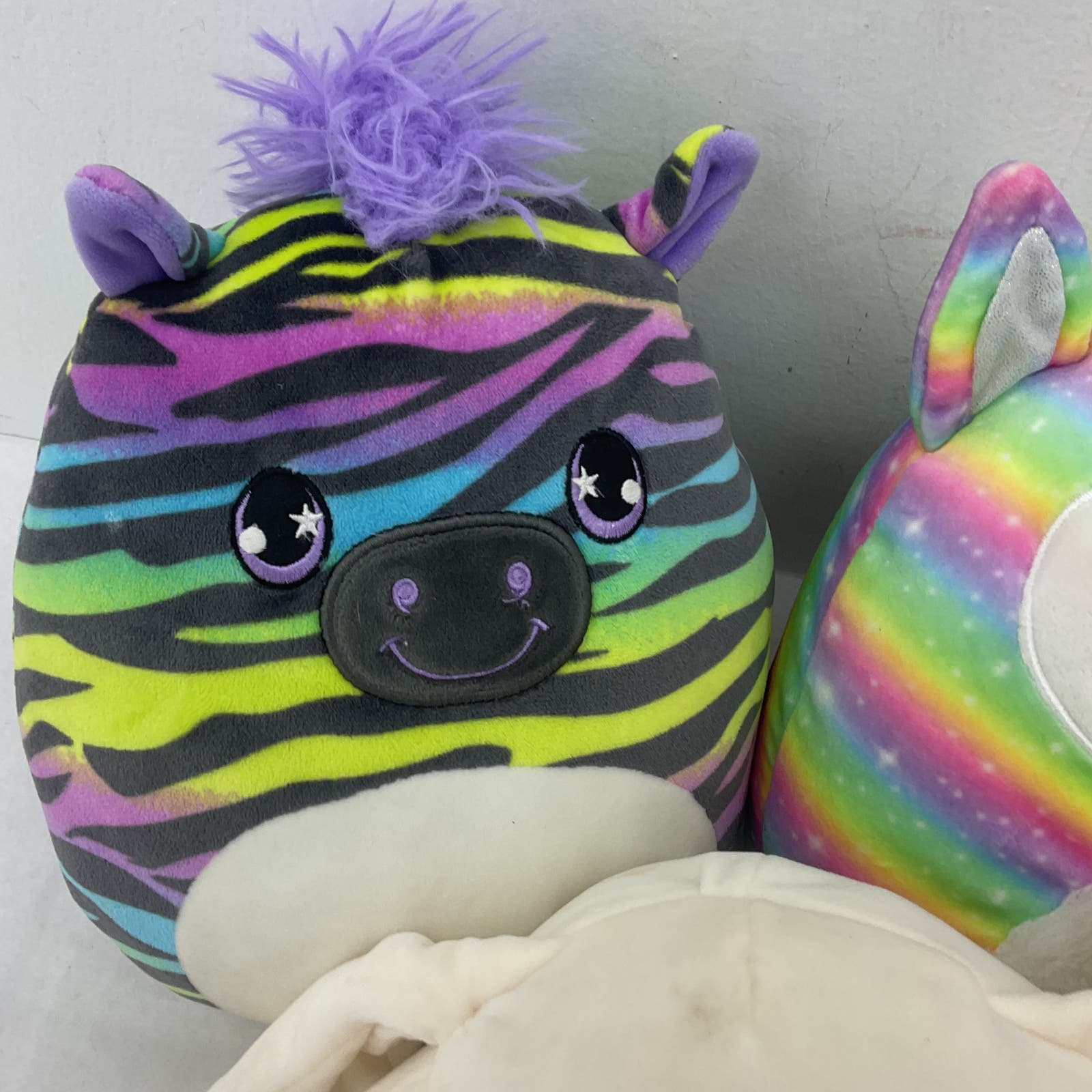 Squishmallows Multicolor Stuffed Animal Plush Lot Zebra Pig - Warehouse Toys