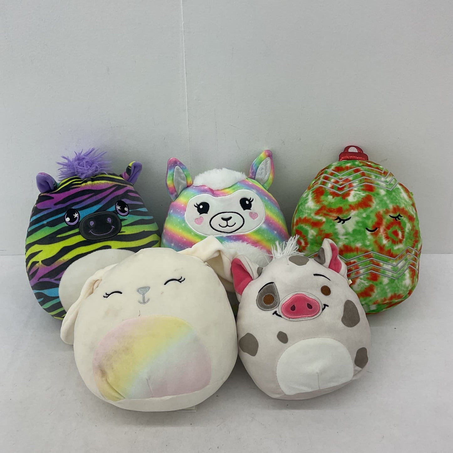 Squishmallows Multicolor Stuffed Animal Plush Lot Zebra Pig - Warehouse Toys