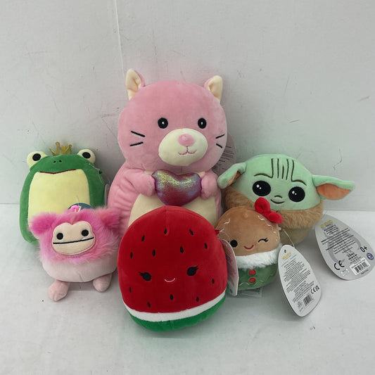 Squishmallows Multicolor Stuffed Animal Plush Toy Lot Cat Watermelon Star Wars - Warehouse Toys