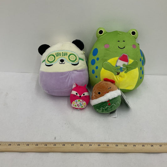 Squishmallows Multicolor Stuffed Animal Toy Fox Panda Frog Spa Day Plush Lot - Warehouse Toys