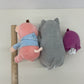 Squishmallows & Other Brands Purple Owl Monkey & Gray Cat Plush Toys - Warehouse Toys