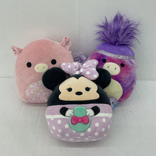 Squishmallows Pink Purple Stuffed Animals Toy Pig Minnie Mouse Used - Warehouse Toys