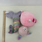 Squishmallows Pink Racoon Cat Mermaid Pink Bunny Rabbit Girly Plush Toys - Warehouse Toys