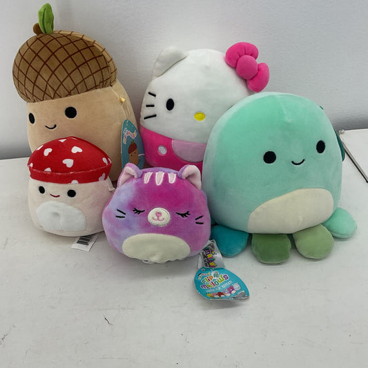 Squishmallows Plush Stuffed Animal Lot Acorn Hello Kitty Cat - Warehouse Toys