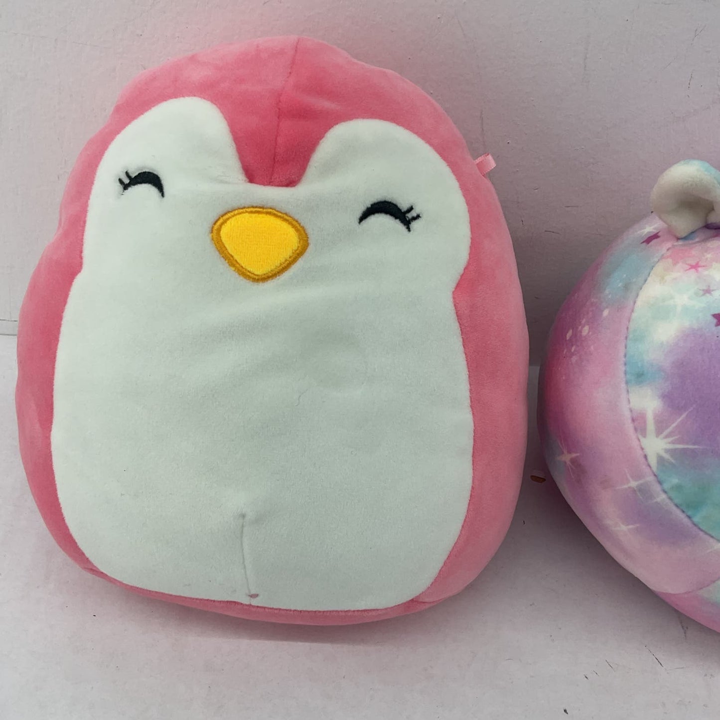 Squishmallows Purple Unicorn Penguin Stuffed Animal Plush Lot - Warehouse Toys