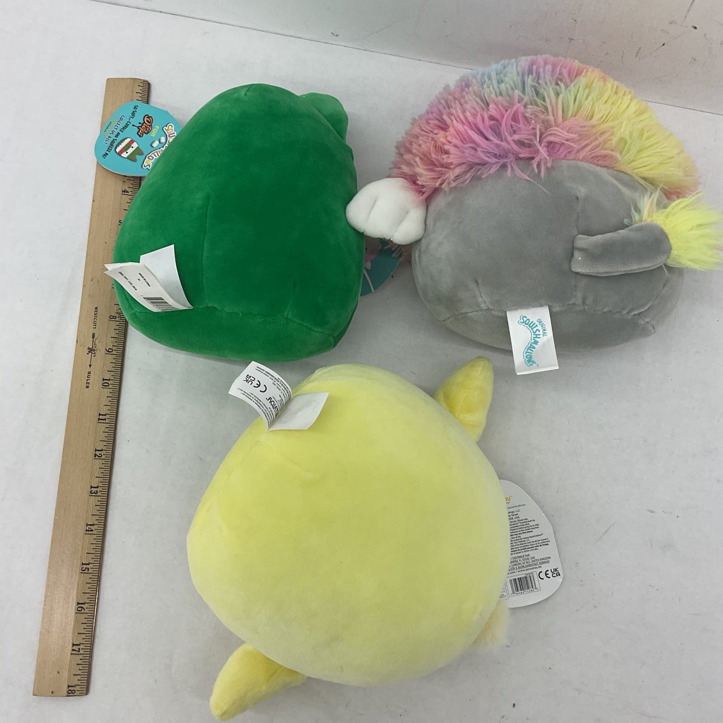 Squishmallows Yellow Green Pink Donkey Chic Stuffed Animal Toy Lot - Warehouse Toys