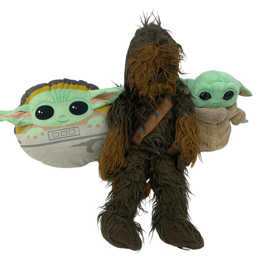 Star Wars Character Plush LOT Chewbacca Baby Grogu - Warehouse Toys