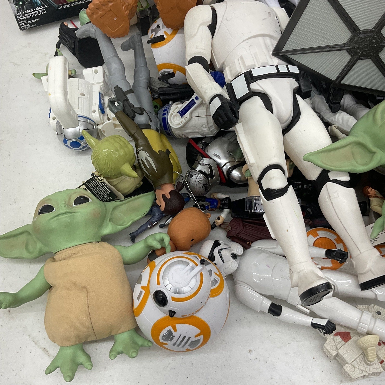 Star Wars LOT 25 lbs Ezra Storm Troopers Baby Yoda Chewie Action Toys Preowned - Warehouse Toys