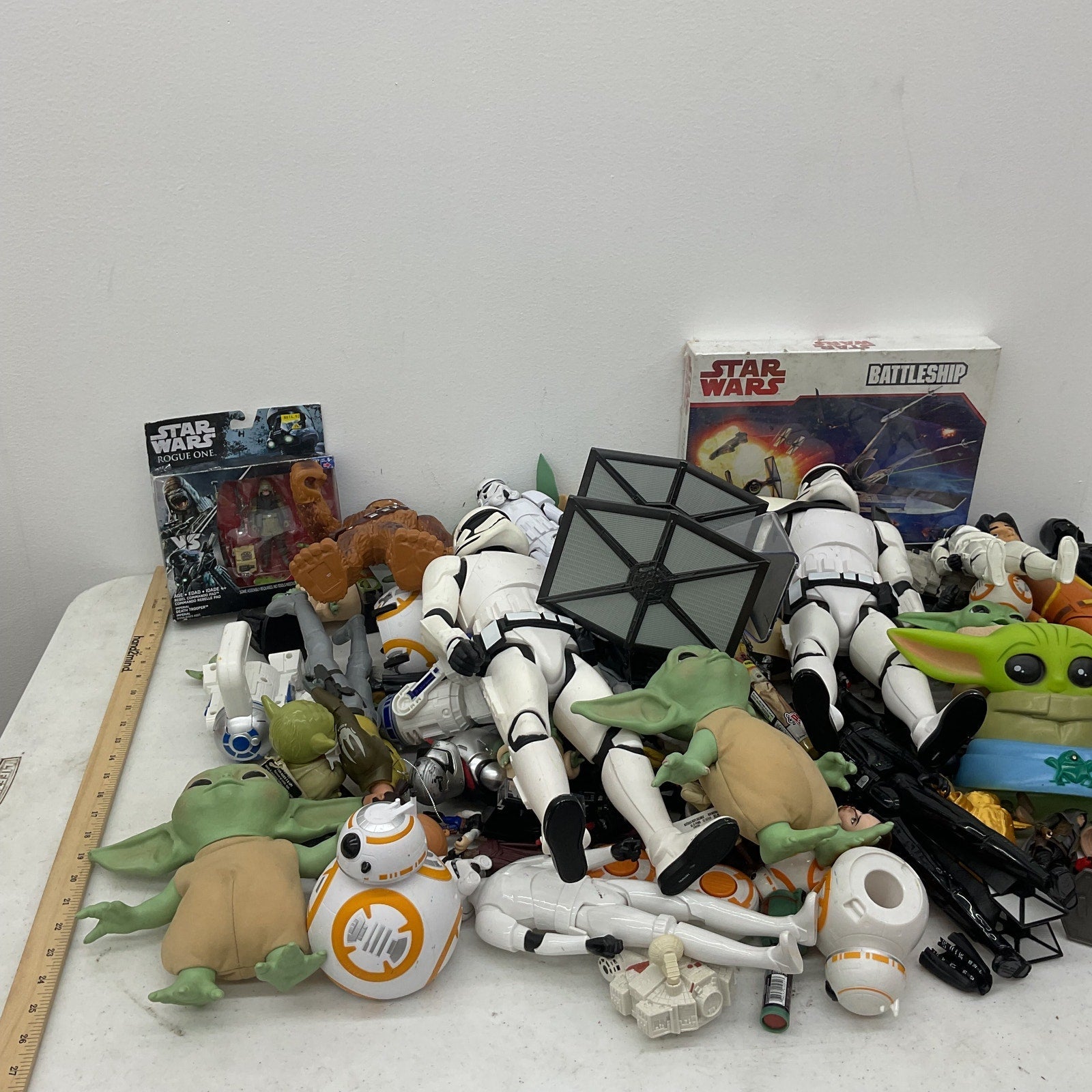 Star Wars LOT 25 lbs Ezra Storm Troopers Baby Yoda Chewie Action Toys Preowned - Warehouse Toys