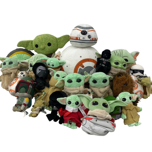 Star Wars Mixed Stuffed Animals LOT Preowned 12 lbs Baby Grogu BB8 Yoda - Warehouse Toys