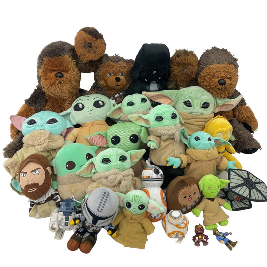 Star Wars Mixed Stuffed Animals LOT Preowned 12 lbs Baby Grogu Chewbacca Vader - Warehouse Toys