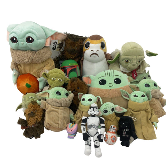 Star Wars Mixed Stuffed Animals LOT Preowned 12 lbs Baby Grogu Porg Darth Vader - Warehouse Toys