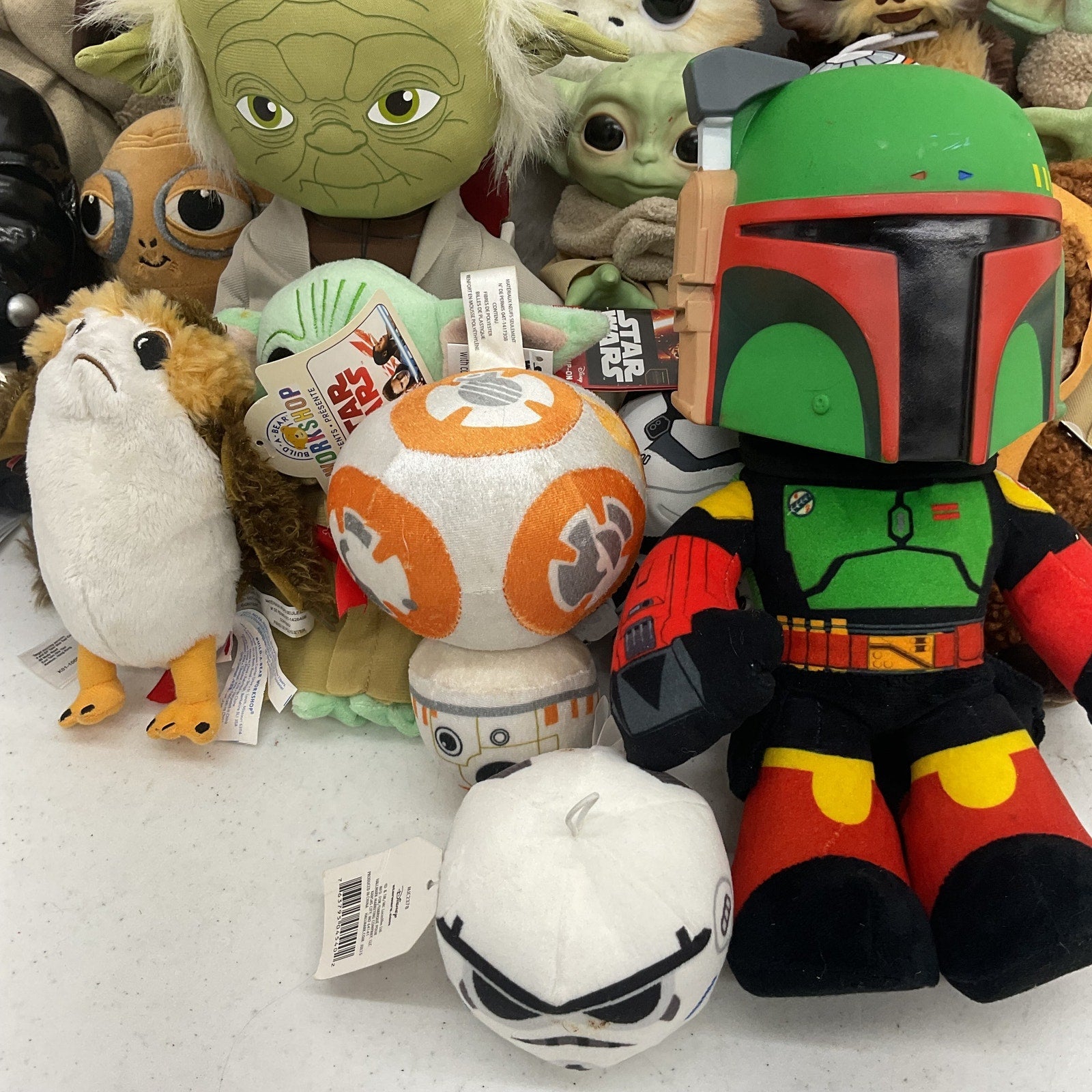 Star Wars Mixed Stuffed Animals LOT Preowned 12 lbs Grogu Chewbacca Boba Fett - Warehouse Toys