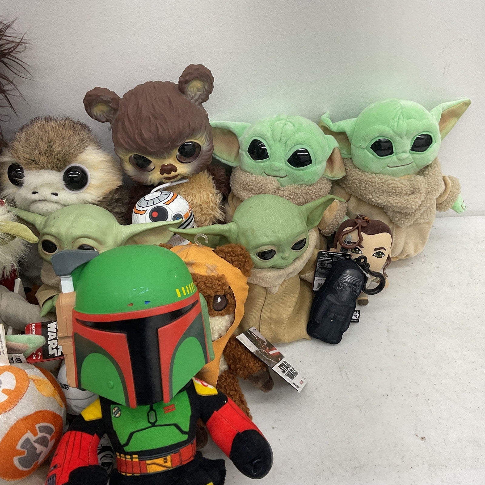 Star Wars Mixed Stuffed Animals LOT Preowned 12 lbs Grogu Chewbacca Boba Fett - Warehouse Toys