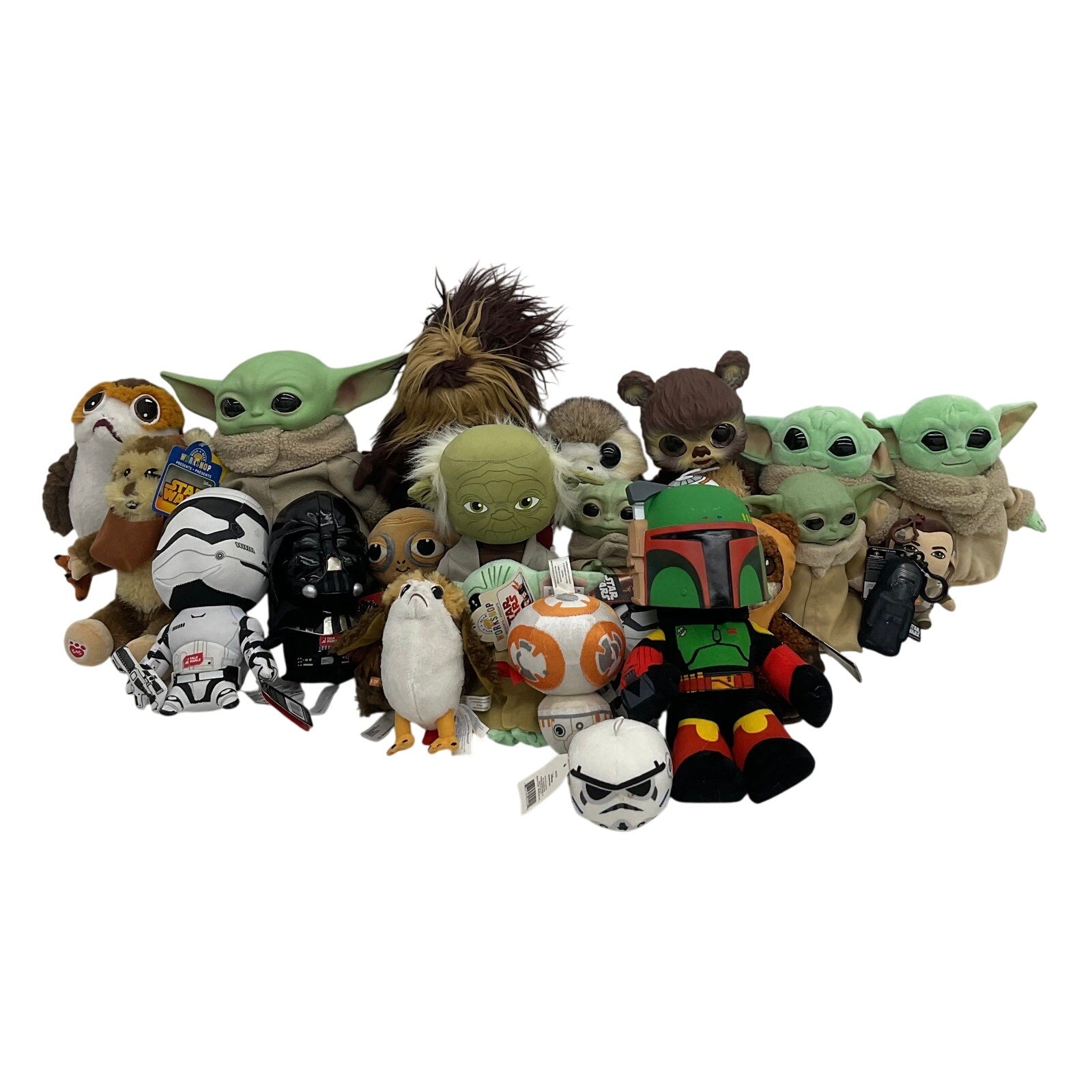 Star Wars Mixed Stuffed Animals LOT Preowned 12 lbs Grogu Chewbacca Boba Fett - Warehouse Toys