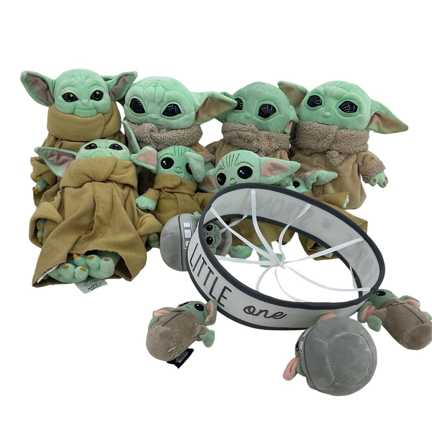 Star Wars Mixed Stuffed Animals LOT Preowned Baby Grogu Yoda & Plush Mobile - Warehouse Toys