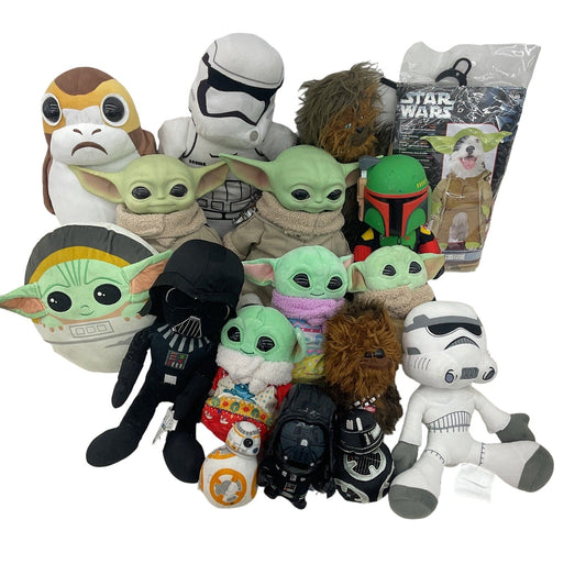 Star Wars Multicolor Stuffed Toy - Preowned Mixed LOT 12 lbs Porg Grogu Vader - Warehouse Toys