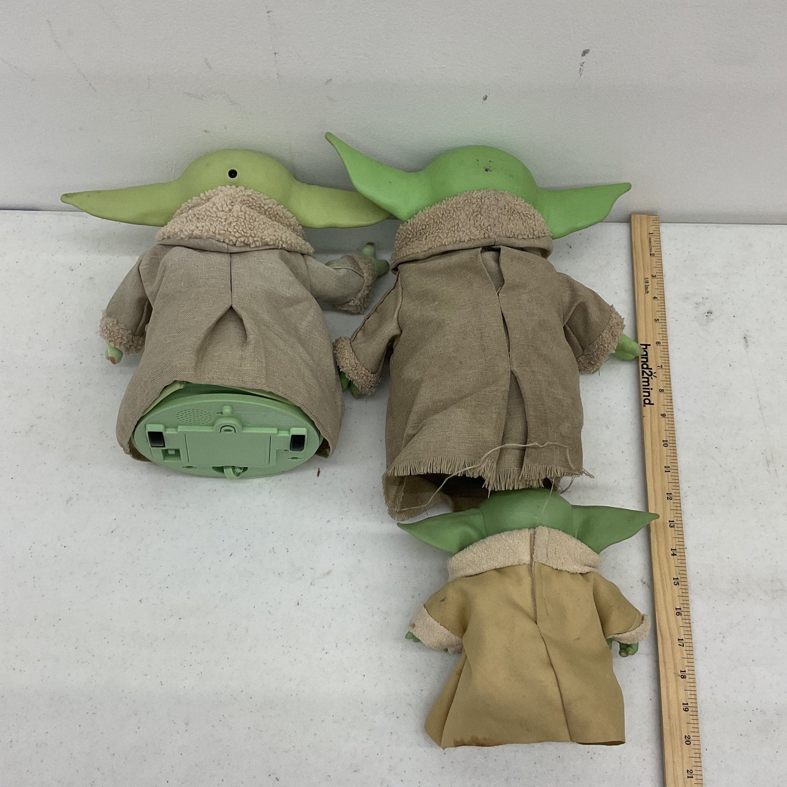 Star Wars Preowned LOT 3 Mandalorian Baby Grogu Yoda Plush Dolls Toys Figures - Warehouse Toys