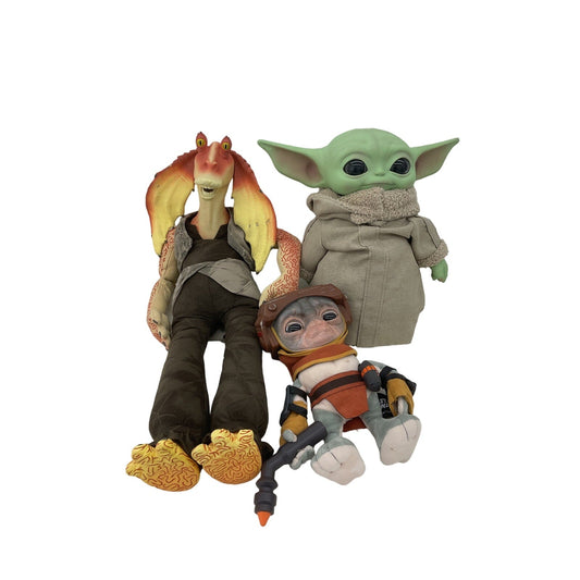 Stars Mixed Character Doll LOT Jar Jar Binks Babu Frik & Baby Grogu Plush Toys - Warehouse Toys