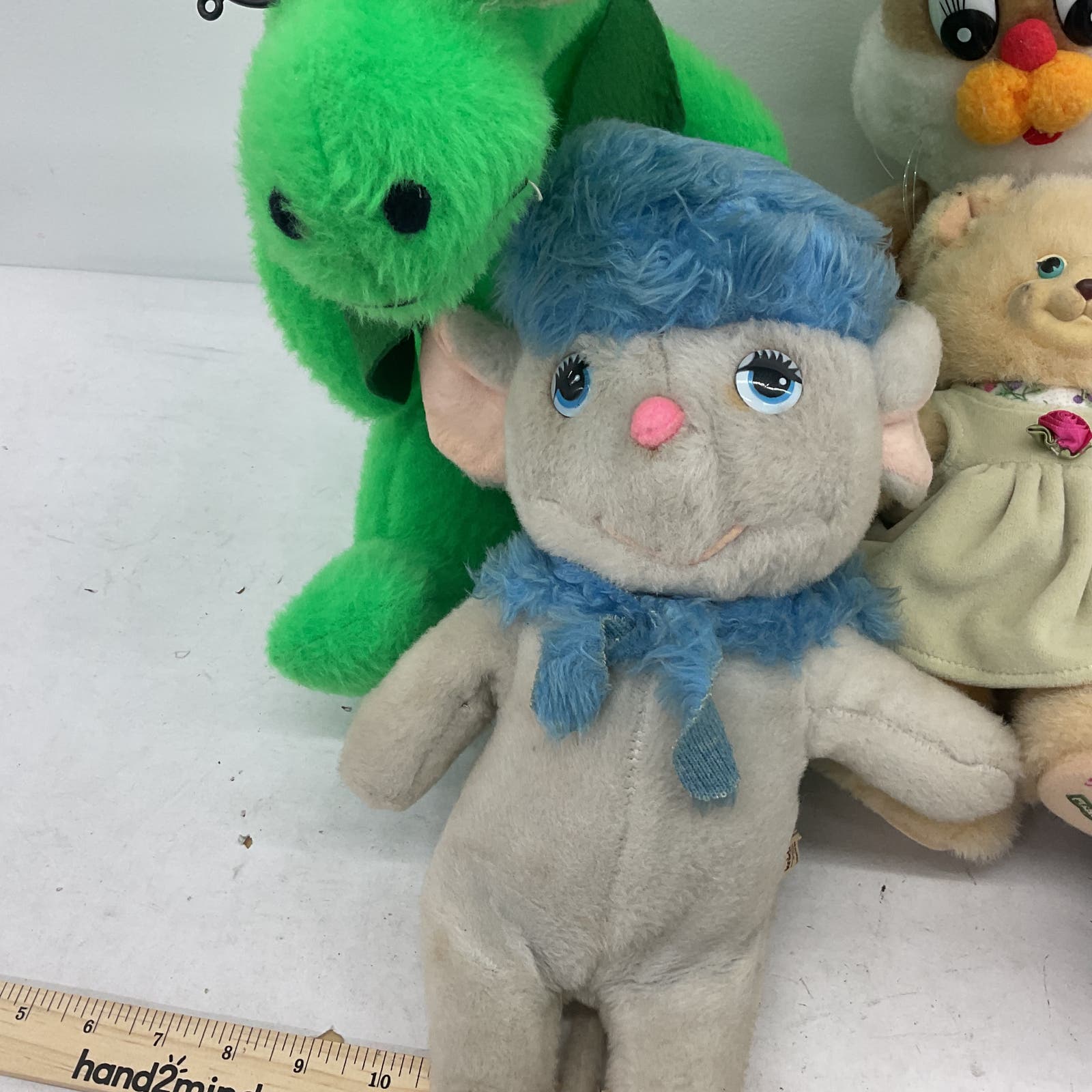 VTG Novelty Plush Doll LOT Disney The Rescuers C&S Bank Green Kangaroo  Bunny - Warehouse Toys