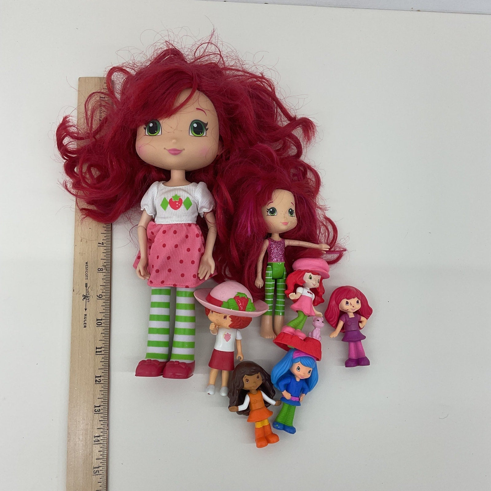 Strawberry Shortcake Play Dolls Mini Figures Figurines Preowned LOT - Warehouse Toys