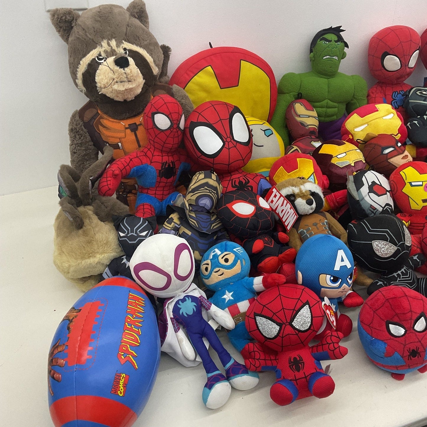 Super Hero Marvel Avengers Stuffed Animals Character LOT 13 lbs GOTG Spiderman - Warehouse Toys