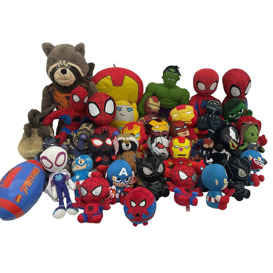 Super Hero Marvel Avengers Stuffed Animals Character LOT 13 lbs GOTG Spiderman - Warehouse Toys