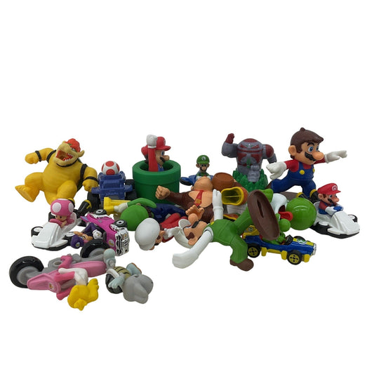 Super Mario Preowned Nintendo Action Figures Lot Kart Luigi Yoshi Bowser - Warehouse Toys