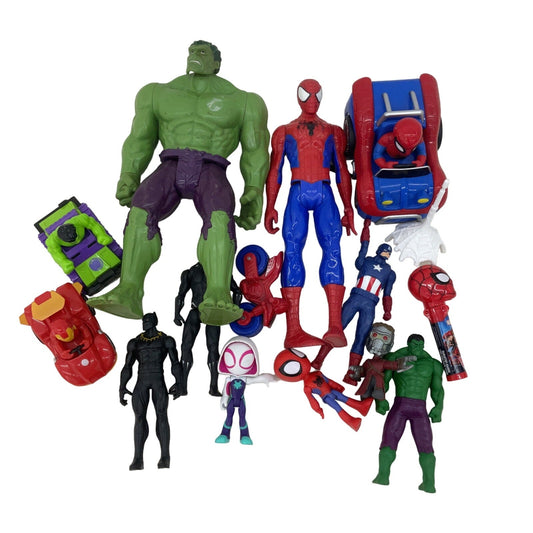 Superhero Preowned Marvel Red Action Figures Lot Toys Spiderman Hulk - Warehouse Toys