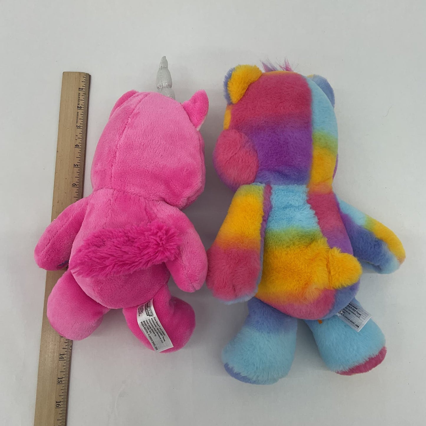 TCFC Cute LOT 2 Pink Unicorn Rainbow Care Bear Character Plush Dolls Toys - Warehouse Toys