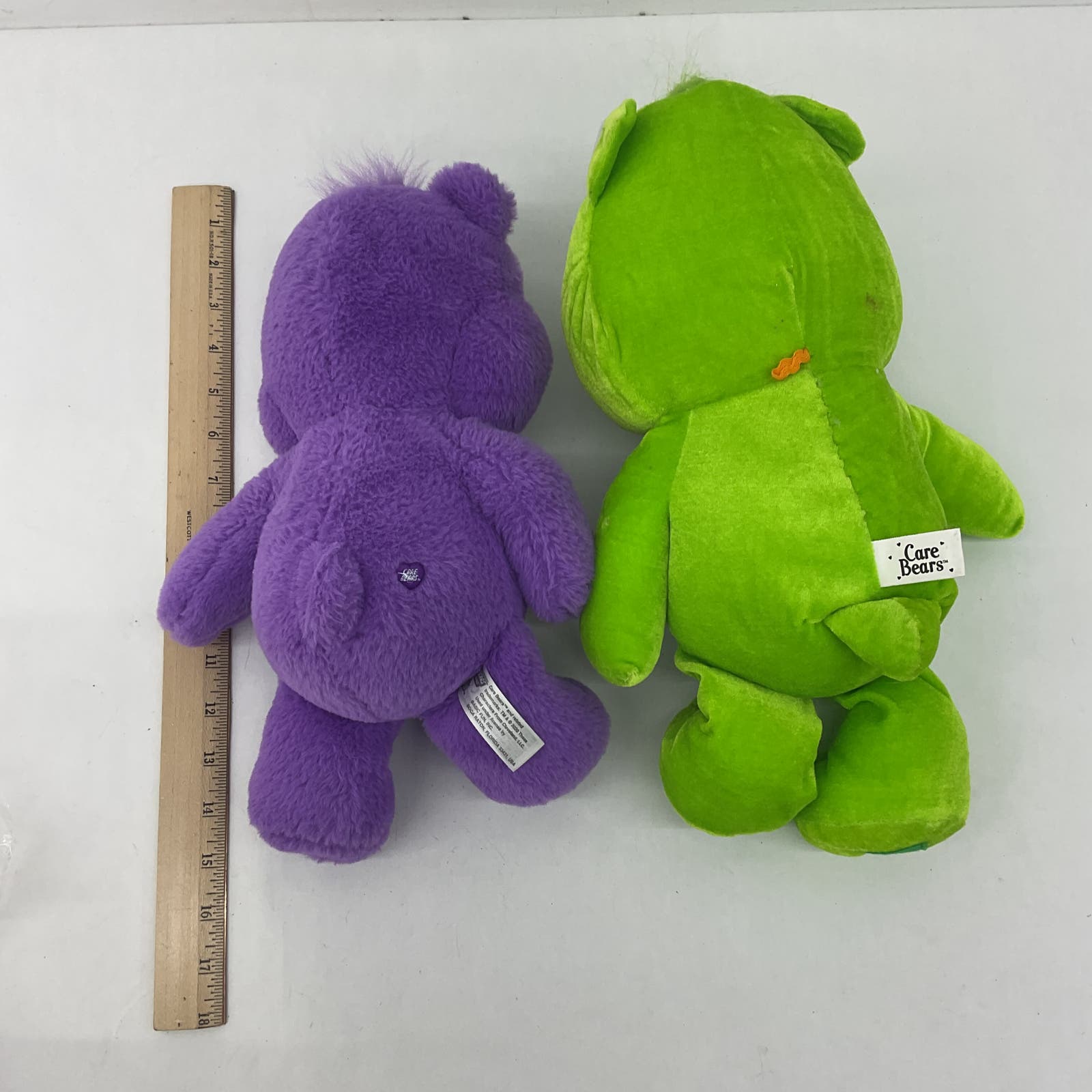 TCFC Green Good Luck Care Bear & Purple Hearts Care Bear Plush Doll Toys - Warehouse Toys