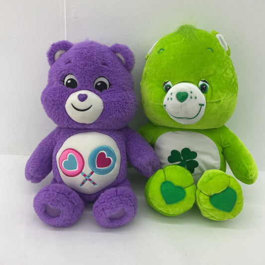 TCFC Green Good Luck Care Bear & Purple Hearts Care Bear Plush Doll Toys - Warehouse Toys