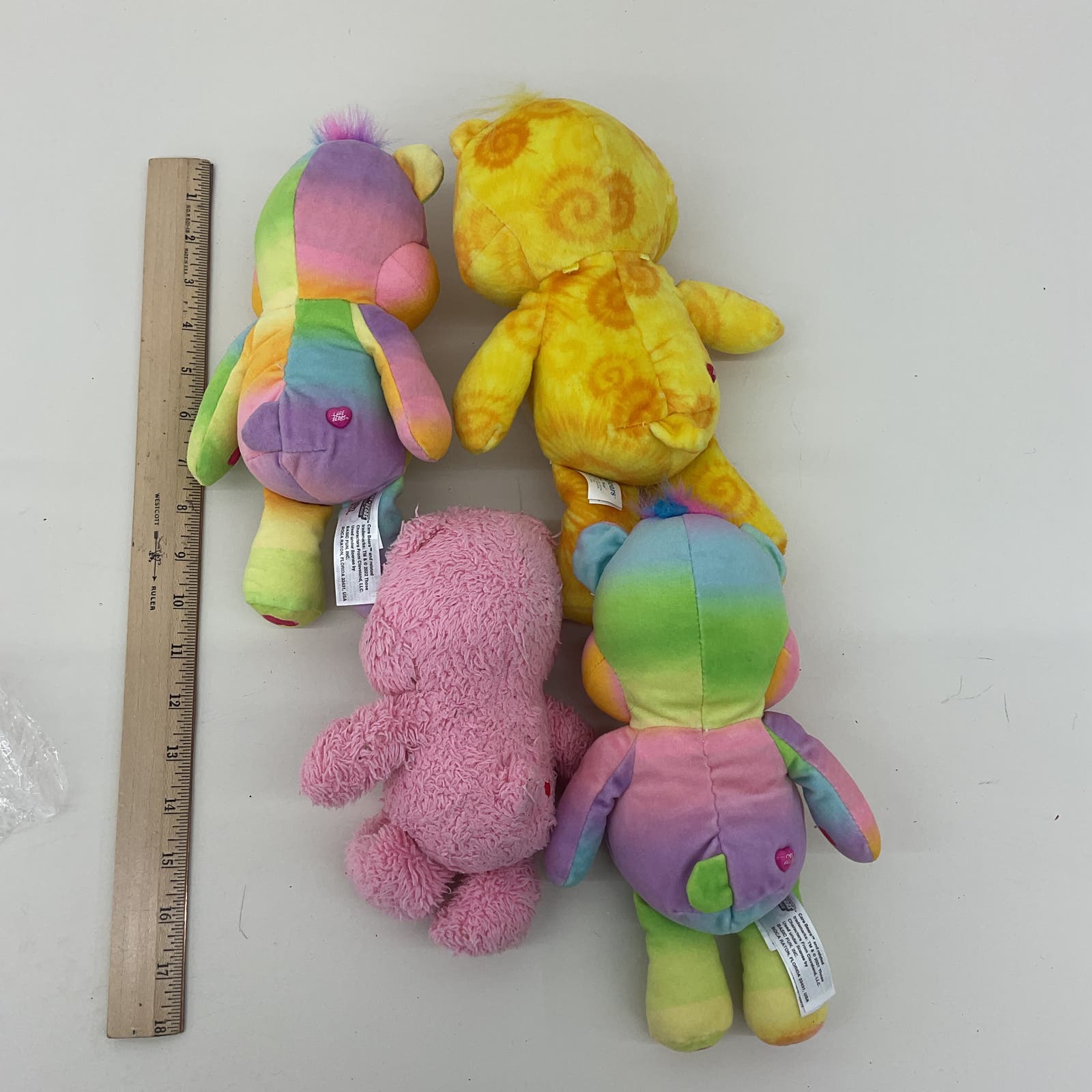 TCFC LOT Care Bears Funshine Rainbow Pink Character Toy Dolls Stuffed Hearts - Warehouse Toys