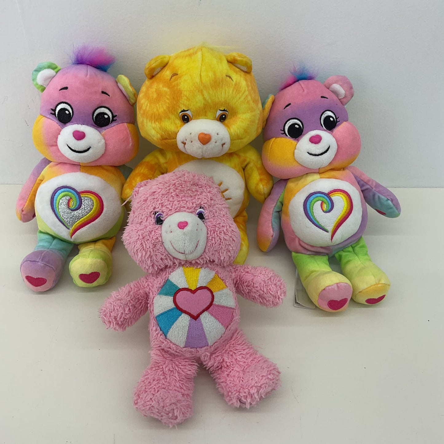 TCFC LOT Care Bears Funshine Rainbow Pink Character Toy Dolls Stuffed Hearts - Warehouse Toys