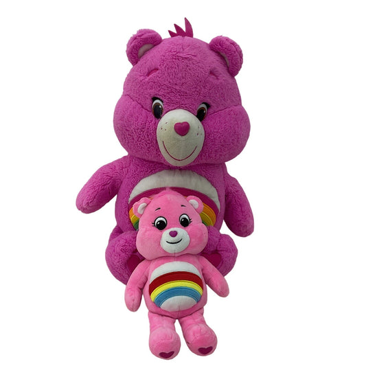 TCFC Pink Jumbo Cheer Bear & Small Cheer Bear Character Plush Dolls - Warehouse Toys