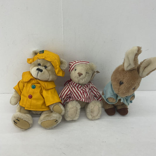 Teddy Bear and Bunny Vintage Lot Eden Brown Stuffed Animal Toys - Warehouse Toys