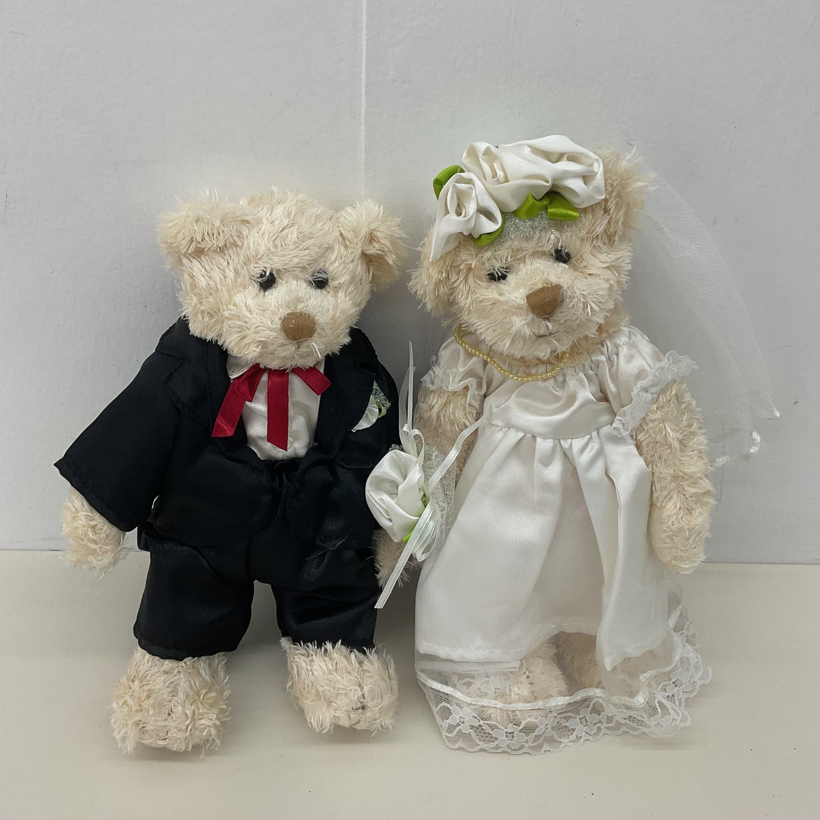 Terry's Village Tan Vintage Wedding Bride Groom Teddy Bears Set Stuffed Toys - Warehouse Toys