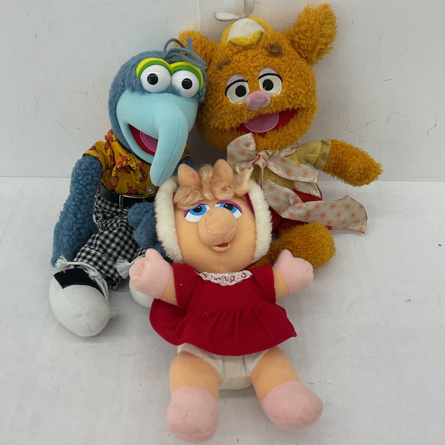 The Muppets Multicolor Stuffed Animal Plush Lot Miss Piggy Gonzo Fozzie - Warehouse Toys