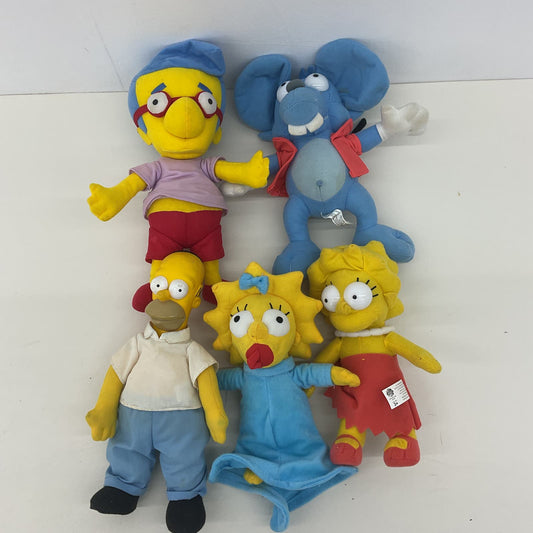 The Simpsons Character Plush Doll LOT Milhouse Lisa Itchy Mouse Homer Maggie - Warehouse Toys