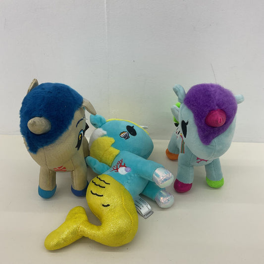 Tokidoki Unicorn Plush Stuffed Animal LOT Mermaid Blue White Teal Toys - Warehouse Toys