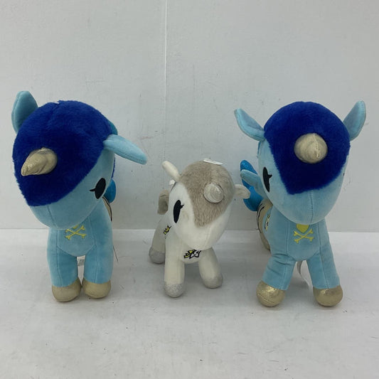 Tokidoki Unicorno White Blue Stuffed Animal Lot of 3 - Warehouse Toys