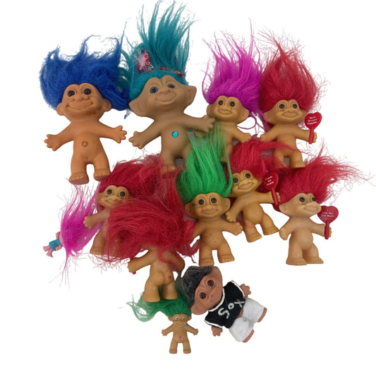 Trolls Lot Various Russ Blue Red Green Pink Figure Wholesale Collection - Warehouse Toys