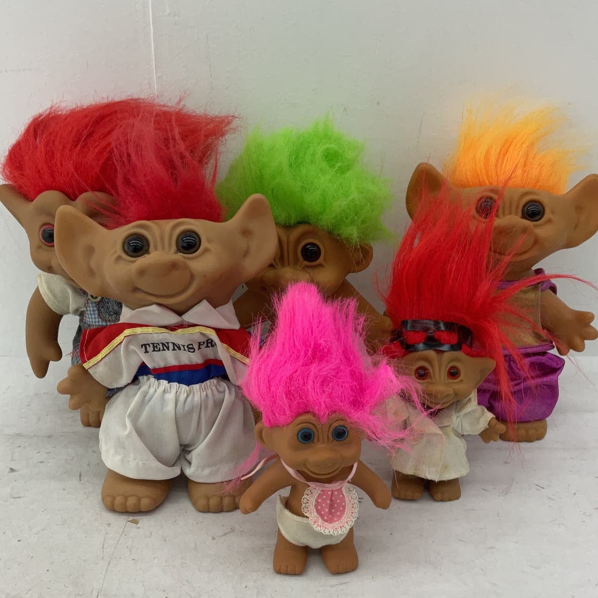 Trolls Red Green Orange Pink Figure Toy Lot Wholesale Collection - Warehouse Toys