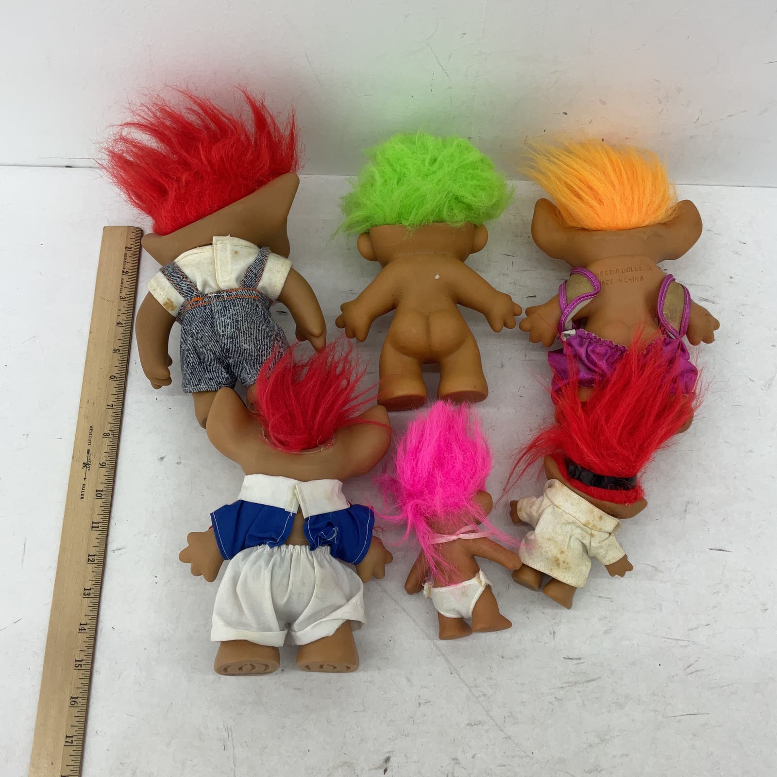 Trolls Red Green Orange Pink Figure Toy Lot Wholesale Collection - Warehouse Toys