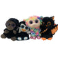 TY Beanie Babies Boos Plush Stuffed Animal Lamb Penguin Monkey Bat Rainbow Black - Warehouse Toys